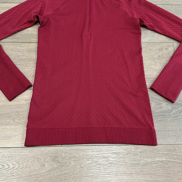 LULULEMON Star Ruby Rest Less 1/2 Zip Long Sleeve Active Pullover Run Top Sz 6 - Picture 5 of 13